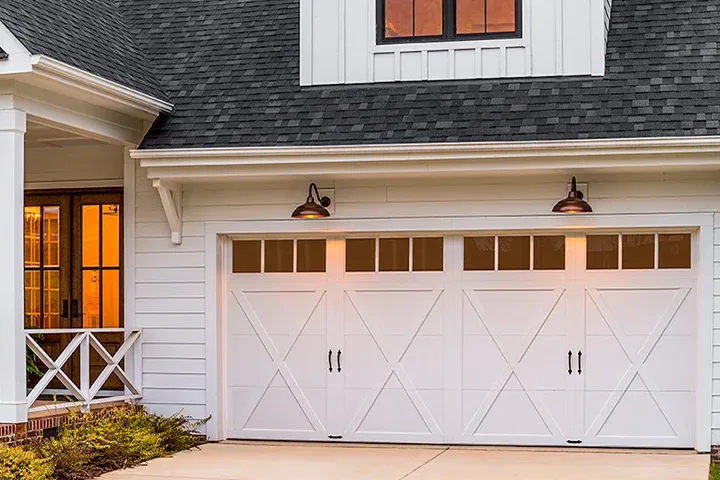 Carriage-style garage door on an Augusta-area home